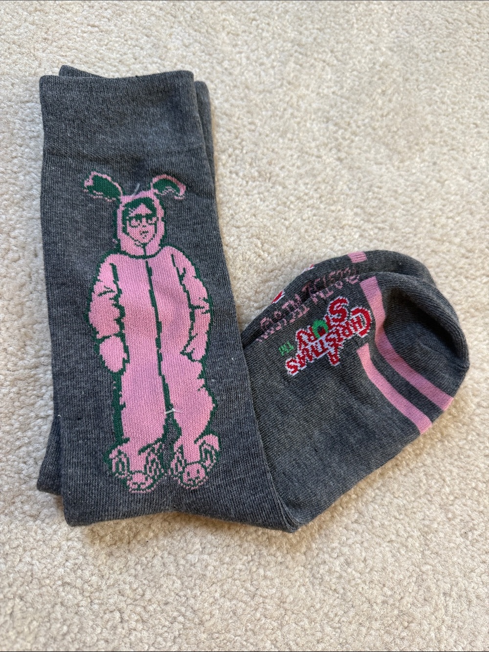 CHRISTMAS STORY Pink Bunny Socks